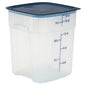 Cambro FreshPro 18 Quart (QT) Food Storage Container with Lid (Restaurant Grade) - for Food Prep, Commercial Kitchen, Pet and Dog Food Container (Translucent) - size: 18 Quart