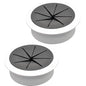 Desk Grommet 2-1/16" (53 mm), Desk Hole Cover for Cables White and Black, Cable Grommet ABS Plastic, Desk Hole Grommet for Office and Home Table Cable, Flexible Cable Cord Organizer-2 Pcs - size: 2-1/16"(53 mm)-2Pcs, style: Black and White