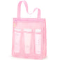 famichan Mesh Shower Caddy Portable, Gym Travel Camp Dorm Room Essentials for Women and College Girl, Pink Bathroom Shower Bag - color: Pink
