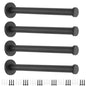 Wall Hooks Heavy Duty Coat Hooks Stainless Steel Clothes Hanger for Hanging Bathroom Towels Handbag Black 8-inch Length with 16mm Shank Dia - Pack of 4 - color: Black, size: 8" Length 16mm Shank