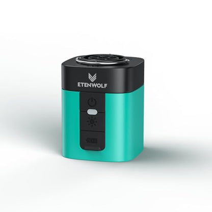 ETENWOLF AIR 3 Air Pump for Inflatables with 2600 mAh Battery & Camping Light, Ultra-Fast and Mini Electric Air Pump, Inflate Deflate for Air Mattress, Pool Floats, Vacuum Storage Bags - color: Dark Cyan