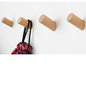 Felidio Wood Wall Hooks, 4 Pack Coat Hooks Mounted Rustic Wooden Heavy Duty Robe Hook Hat Rack | for Hanging Bathroom Towels Clothes Hanger (Beech Wood) - color: B for Beech Wood (pack of 4 units)