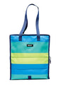 PackIt Freezable Grocery Shopping Bag with Zip Closure, Fresh Stripe - color: Fresh Stripes