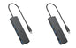 Anker 4-Port USB 3.0 Hub with 5Gbps Data Transfer, Ultra-Slim Data USB C Hub [Charging Not Supported], for MacBook, iMac, Surface, Mobile HDD, and More (USB-C, 0.7 ft) (Pack of 2) - size: 0.7 ft (Pack of 2), style: USB-C