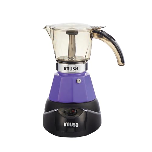IMUSA 3 or 2cup Electric Espresso Maker, Purple - color: Purple, size: 3 Cup