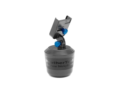 WeatherTech CupFone, Universal Cup Holder Phone Mount for Cars – Adjustable & Secure Fit with Open Access for Charging – Compatible with iPhone, Android - Metal Knobs, Royal Blue - color: Royal Blue Billet Knobs, size: Regular