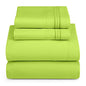 Hearth & Harbor Twin Size Sheets - 3 Piece Bed Sheet Set, Hotel Luxury Double Brushed Bed Sheets - Extra Soft Bedding Sheets & Pillowcases, Twin, Garden Green - color: Garden Green, size: Twin