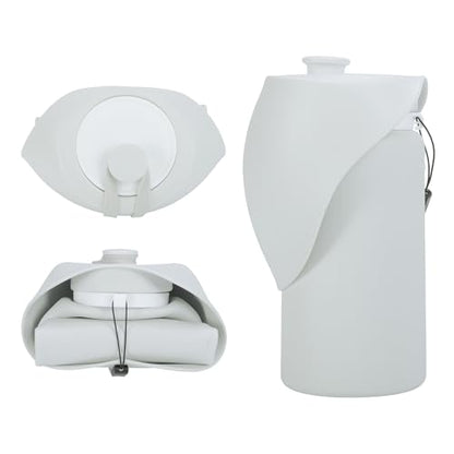 Portable Dog Water Bottle, Collapsible Leak-Proof Water Dispenser, Dog Travel Water Bottle for Hiking Travel, 550ml, Grey