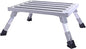 Homeon Wheels Large RV Step Stool, Adjustable Height Aluminum Folding Step Ladder with Non-Slip Rubber Feet, Heavy-Duty Design, Safety Platform for RV, Trailer, Truck, Outdoor Use, 19" x 14.3" - color: Silver