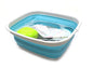 SAMMART 7.7L (2 Gallon) Collapsible Tub - Foldable Dish Tub - Portable Washing Basin - Space Saving Plastic Washtub (Bright Blue, S) - color: Bright Blue, size: Small