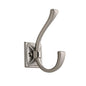 HARPOON 5 Pcs Prong Hook, Heavy Duty Two Flared Coat Hooks,Wall Mounted with 4 Screws,Utility Hooks for Scarf, Bag, Towel, Key, Cap, Cup, Hat - Satin Nickel - color: Satin Nickel