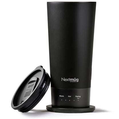 Nextmug Go - Temperature-Controlled, Self-Heating Travel Mug (Black - 16 oz.) - color: Black