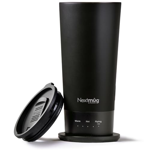 Nextmug Go - Temperature-Controlled, Self-Heating Travel Mug (Black - 16 oz.) - color: Black