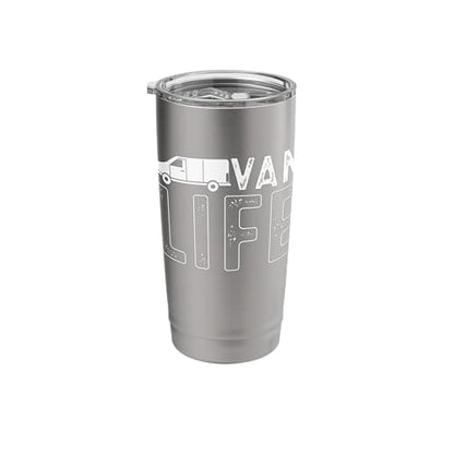 Vanning Vanlife Van Life Stainless Steel Insulated Tumbler - color: Brushed Steel