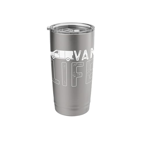 Vanning Vanlife Van Life Stainless Steel Insulated Tumbler - color: Brushed Steel