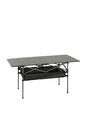Outdoor Folding Table, Built-in Storage & Carry Bag | Ultralight 7.93LBS, 225LBS Heavy Duty, Aluminum Top, Carbon Steel Frame, for Camping, Picnic, Beach, BBQ - color: Black