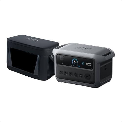 Anker SOLIX C2000 Gen 2 Portable Power Station with Water-Resistant Bag, 2,400W (Peak 4,000W) Solar Generator, Full Charge in 58 Min, 2048wh LiFePO4 Battery for Home Backup, Power Outages, and Camping - style: Water-Resistant Bag+Anker SOLIX C2000