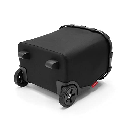 reisenthel carrycruiser Black Frame/Black - Portable Shopping Trolley with Sturdy Aluminum Frame, Shoulder Strap and Removable mesh Inner Bag -Water-Repellent - color: Black/Black