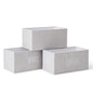 RGI Home Decorative Storage Bins, Set of 3 Rectangular Greyboard Organizer Baskets for Nursery or Child's Room, Durable and Stylish, Each 12" L x 7" W x 5.5" H, Ideal for Toys and Essentials, Gray - style: 3-Pack Grey Nursery