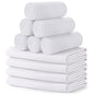 Buryeah 10 Pcs Fleece Blanket Bulk Soft Warm Fleece Blankets Cozy Lightweight Throw Blankets Plush Pet Throw Blanket for Home Bed Sofa Office Wedding Gifts Travel(50" X 60",White) - color: White