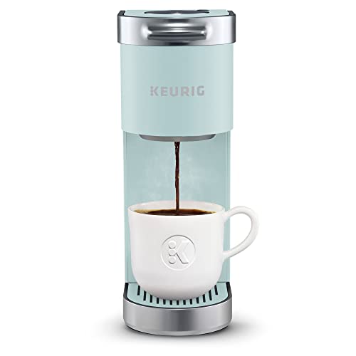 Keurig K-Mini Plus Single Serve K-Cup Pod Coffee Maker, with 6 to 12oz Brew Size, Stores up to 9 K-Cup Pods, Travel Mug Friendly, Misty Green - color: Misty Green