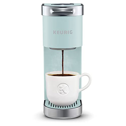 Keurig K-Mini Plus Single Serve K-Cup Pod Coffee Maker, with 6 to 12oz Brew Size, Stores up to 9 K-Cup Pods, Travel Mug Friendly, Misty Green - color: Misty Green
