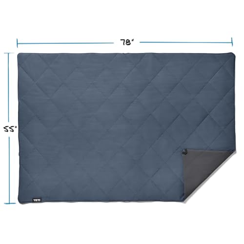 YETI Lowlands Blanket, Multi-Use Blanket with Travel Bag - color: Navy