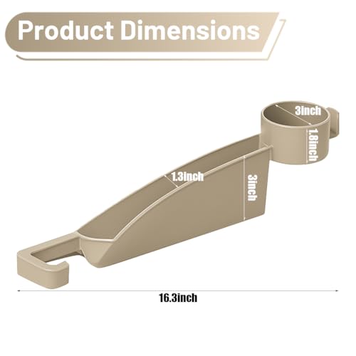 2PCS Car Seat Gap Filler Organizer with Cup Holder, Multifunctional Side Seat Crevice Blocker Plug with Storage Slot, No-Drop Auto Console Side Gap Stopper Organizer, Universal Fit (Beige) - color: Beige
