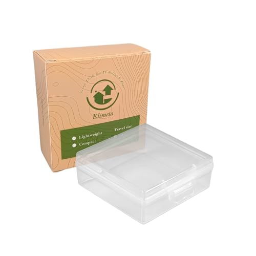 Soap Container, Shower Square Bar Holder Fit Handmade Soap, Travel Soap Case (Clear) - color: Clear