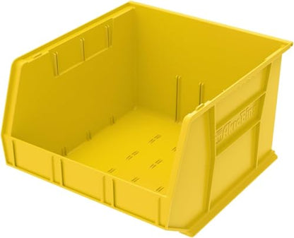 Akro-Mils 30270 AkroBins Plastic Storage Bins, Space-Saving Stackable Bins for Garage, Pantry, Craft Organization, 18" x 16" x 11", Yellow, 3-Pack - color: Yellow