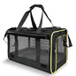 GAPZER Cat Carriers for Large Cats 20 lbs+ Soft Pet Carrier for Small Dog/Durable 2 Kitty Travel Bag/Medium Big Cats Puppy 15 Pounds/Softside Cat Carrier Large - color: Black-Yellow