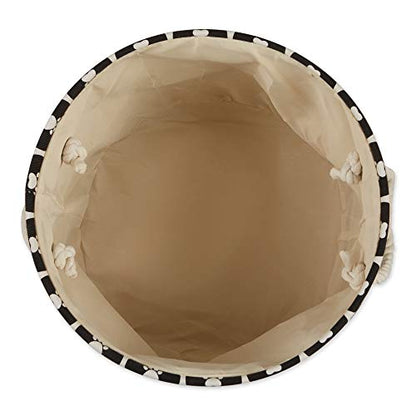 Bone Dry Pet Storage Collection Lattice Paw Print, Black, Small Round - color: Black, size: Small Round