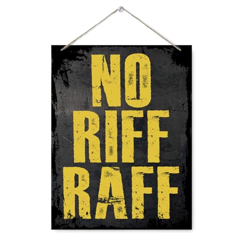 Rustic Wall Decor, Humor Man Cave Bar Signs - No Riff Raff, Wood Hanging Plaque Sign, Funny Wooden Signs for Home Bar, Pub, Shed, Garage, Wall Decor Gifts 7.9 x 10.2 Inches - color: Bar 07