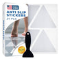 Anti Slip Shower Stickers 24 PCS, Invisible Non-Slip Shower Strips for Adults, Premium Adhesive Bath Tub Stickers (Clear) - color: Clear, size: Triangle