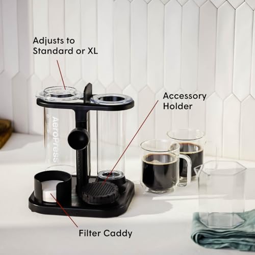 AeroPress Organizer Stand, Durable Coffee Bar Station and Compact Storage Solution Fits Every AeroPress Manual Coffee Maker (Except Premium and Go)