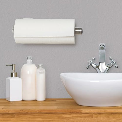 Kamenstein Perfect Tear Paper Towel Holder Wall Mount or Under Cabinet - Die Cast Aluminum, Patented Ratchet System, Fits Jumbo and Select-A-Size Rolls, Mounts in Kitchen, Bathroom, Garage - size: 14 Inch