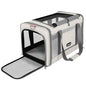 GAPZER Cat Carrier American Airline Approved 18x11x11, Top Opening Sturdy Soft Pet Carrying Bag See Through, Mini Dog Hard Bottom Crate Kennel Case, 4-Side-Ventilation Mesh Cage Toy Poodle Biege - color: Beige