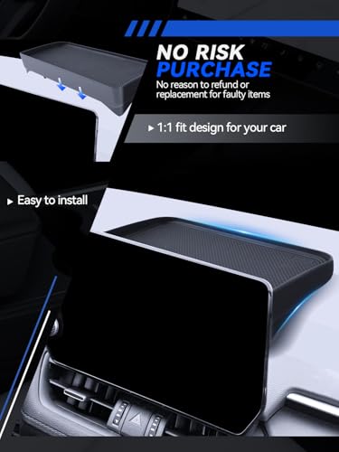 for RAV4 Dashboard Console Organizer 2019-2025 Toyota RAV4 Hybrid LE/XLE/Limited/Adventure/XLE Premium/TRD Off Road Accessories Behind Screen Organizer Storage Box Console Dash Tray - size: for 2019-2025 Toyota RAV4