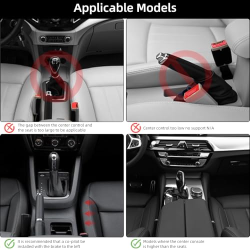 Rupse Car armrest Storage Box,Car Center Console armrest Box,Forearm Wrist Support Adjustable Armrest for Most Car Models - style: Wood grain black