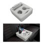 Car Back Seat Organizer, Leather Automotive Rear Seat Couch Cup Holder Expander Tray, Vehicle Cup Holder Tray Holds Snacks Remotes Phones for Truck RV Boat Couch Pillow Bed (Gray) - color: Gray