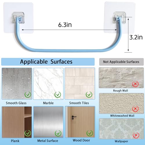 6 Pack Wall Mounted Shoe Rack with Sticky Hanging Strips, Wall Shoe Rack for RV camper, Small Space Shoes Holder for Door Shoes organizer Shelf No Drilling