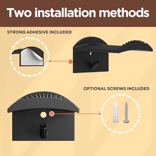 3 Inch Adhesive Hat Hooks for Wall(10-Pack), Cowboy Hat Rack, Strong Hold Hat Hangers, No Drilling, Hat Holder Organizer for Walt, Door, Closet
