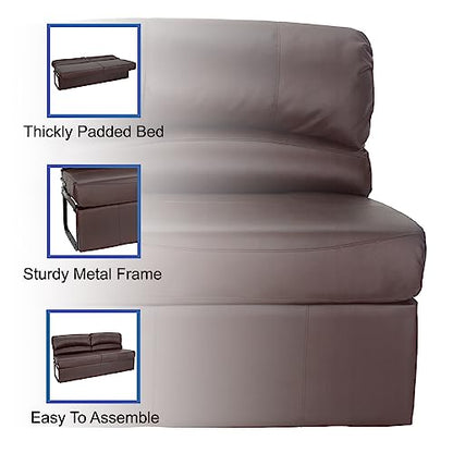 RecPro Charles RV Jackknife Sofa | Love Seat | Sleeper Sofa | Length Options 62", 68", 72" (68 Inch, Mahogany) - color: Mahogany, size: 68 Inch
