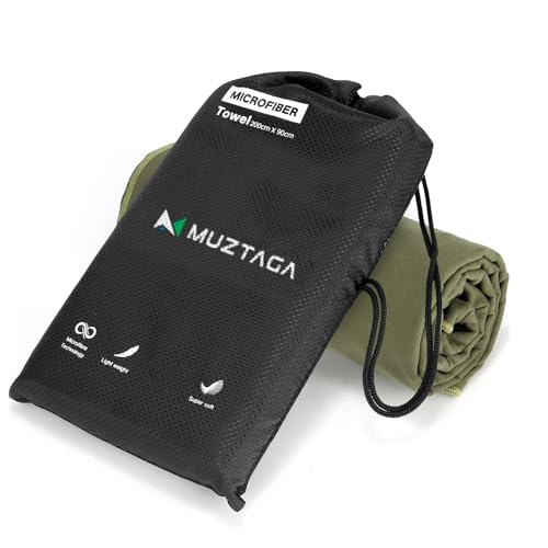 Microfiber Towel Large for Beach, Travel, Swimming, Bath, Pool–Quick Dry, Ultra Compact, Sand Free, Lightweight & Super Absorbent(Army Green,63x35 in) - color: Army Green, size: 63"x35"