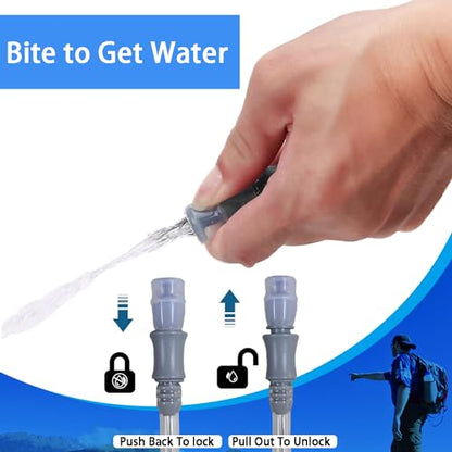 HEIKLN Hydration Bladder 1.5L-2L-2.5L-3L,Leak Proof Water Reservoir, BPA Free Military Water Storage Bladder Bag Hydration Pack Replacement Easy Clean for Bicycling Hiking Camping Hunting Running - color: 1.5L White