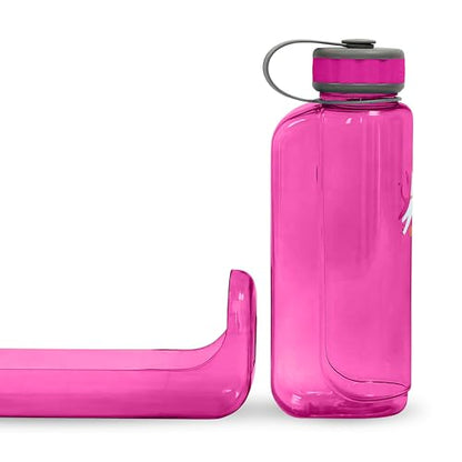 OllyDog OllyBottle Tritan Water Bottle with Detachable Dog Bowl | BPA Free Leakproof | 34oz | Share Water with Your Dog | Hiking Travel Camping (1L, Hot Pink) - color: Hot Pink, size: 1L