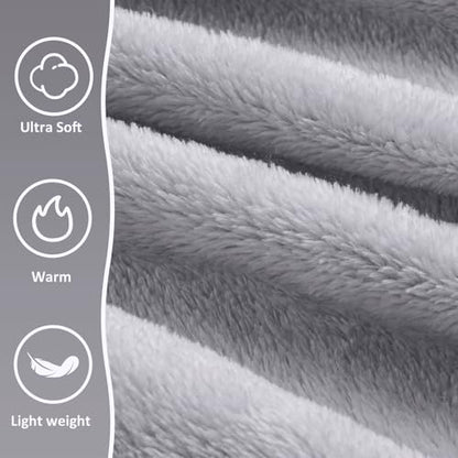 Travel Blanket Pillow,Airplane Blanket Compact with Bag Eye Mask, Ultra-Soft,Warm & Lightweight Included,Travel Essentials for Women & Men, Luggage Sleeve & Backpack Clip 65x40 in, Grey - color: Grey