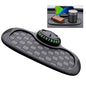 Car Dashboard Mat, Non-Slip Washable Center Console Storage Pad, 9.2" x 7" Rotatable Phone Holder Large Storage Tray Parking Number Sign, Universal Multifunctional Organizer (Black #C) - color: Black #C