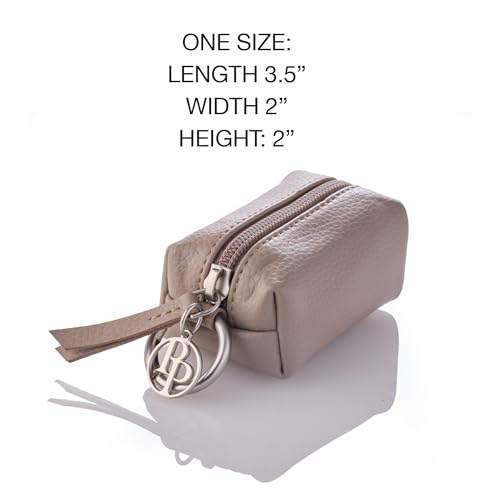 Rein - The Recycled Vegan Leather Pouch Durable Heavy Duty Bag Holder, Leash Attachment Made With Sustainable Materials, Custom Hardware for Small, Medium & Large Dogs, Dappled Cashmere - color: Dappled Cashmere, size: One Size