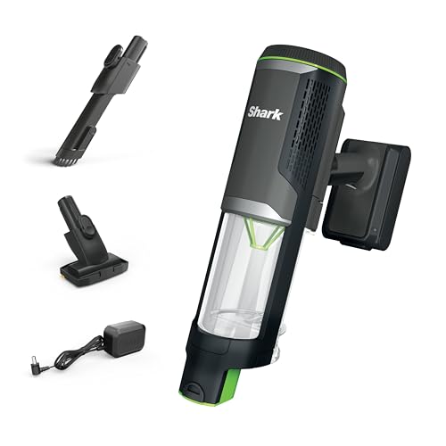 Shark PowerBoost Cordless 2-in-1 Car/Home Handheld PowerVac, Powerful Suction, 40 Minute Runtime, Portable, 3 Cleaning Modes, LED Screen, Furfins Tool, Duster Crevice Tool, Charcoal, BH102 - style: PowerBoost